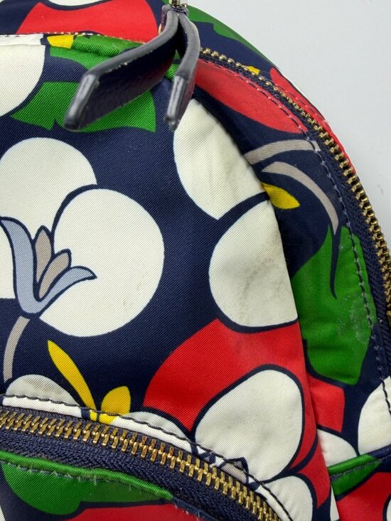 Kate Spade Floral Nylon Mini Backpack Navy/Red/White Multi-Color main image 8